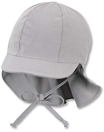 Sterntaler Unisex Baby Schirmmütze M. Nackenschutz 1512131 Winter Hut, rauchgrau, 51 EU