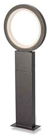 Esotec Moderne LED Wegeleuchte mit rundem Leuchtelement - Lichtfarbe warmweiß 3000K - Leistung 11 Watt 900 lm - (B x H x T): 225 x 600 x 32 mm - anthrazit Aluminium Pollerleuchte 201208