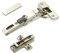2 x Salice Universalscharniere 110° Bohrbild T48 mit Dämpfer für abgerundete, überfälzte und profilierte Türen mit Kreuz-Montageplatte Höhe 3 mm Exzenterverstellung, Scharnierarmabdeckung