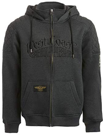 WEST COAST CHOPPERS Por Vida Zip Hoodie (Grey,M)