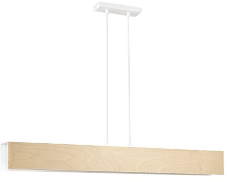 Licht-Erlebnisse Hängeleuchte verstellbar Holz Metall 4x E27 Skandinavisch 96 cm lang eckig Esstisch Pendelleuchte