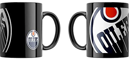 Great Branding Edmonton Oilers Oversized Logo NHL Becher (330 ml), Schwarz