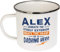 FabFinds Coffee Mug Personalised Enamel Tea Cup (Alex)