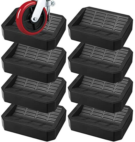 MixDora 8 Pieces Furniture Caster Cups Wheel Stoppers Silicone Floor Protectors Pads Castor Cups for Furniture Wheels