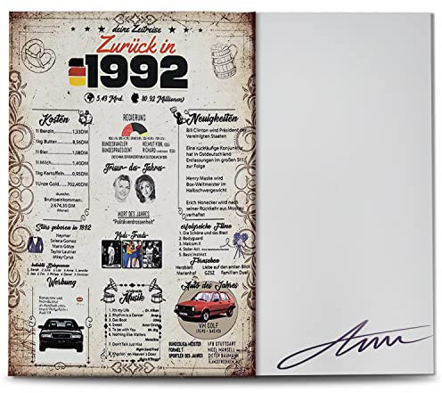 32 Geburtstag Frauen Männer Deko Poster Vintage Geburtstagskarten Set Bilder Zum Aufhängen Karten Geburtstagsgeschenk Geburtstagszeitung Geburtstags Karte Geschenke 32 Geburtstag Für Frau Mann (1992)