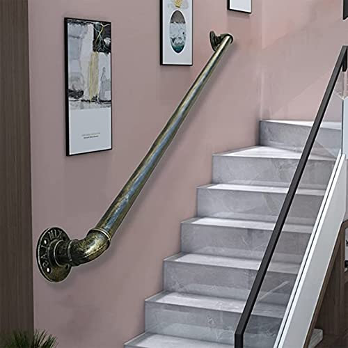 Handlauf für Treppen, Antik-Bronze-Treppe, Handlauf, Geländer, rutschfeste, an der Wand montierte Handläufe, Geländer, drinnen und draußen, Haltegriff, Metall-Treppengeländer ( Size : 330cm )