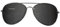 PARTY DISCOUNT NEU Brille Polizei/Pilot, schwarz verspiegelt