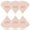 AUAUY 6 PCS Dreieck Makeup Puderquaste,Gesicht Schwämmchen Powder Puff, Waschbar Wiederverwendbar Makeup Sponge,Nass Trocken Make up Werkzeug für Loses Puder oder Foundation Rouge (Hautfarbe)
