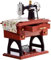 CATCOQ Retro Vintage Nähmaschine Spieluhr, Mini Vintage Nähen Uhrwerk Spieluhr Kreative Retro Geschenk Tisch Dekoration Spielzeug, Geburtstag vorhanden (L)