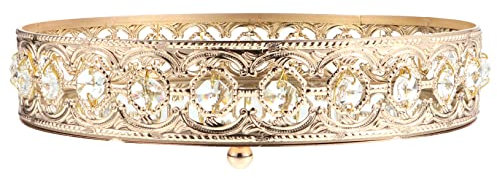 Cabilock 1pièce Plateau De Rangement Miroir Verre Élégant Support Décoratif Européen pour Bijoux Et Cosmétiques pour Décoration Intérieur Rangement à Domicile