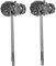 Mikinona 2Stücke Strass Skelett Haarspangen für Halloween Gruselige Haarnadeln Skull Design Perfekte Haaraccessoires für Halloween Partys und Kostüme für Damen und Kinder