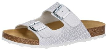 Lico Damen Bioline Platino Pantoletten, Weiss/Silber, 40 EU