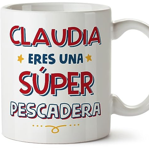 MUGFFINS Tazas Personalizadas para PESCADERA mujer - En Español - Eres Súper - 11 oz / 330 ml - Regalo Personalizable original y divertido