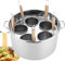 Pentole da Cucina, Set di Inserti per cuocipasta a 3/4/5 Fori, Set di pentole per Pasta/pentole in Acciaio Inossidabile con cestello colino per Cucina Domestica e Ristorante, 5 for