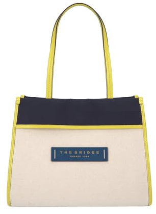 The Bridge Elisa Beach Bag Naturale/Jeans/Lime