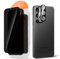 VANAVAGY 2 Pack Privacy Glass Screen Protector for Samsung Galaxy S24 Plus, [2 Pack Camera Lens Protector] [Easy Installation] Plating Film with Frame Full Coverage Case for S24 Plus, 6.7-inch