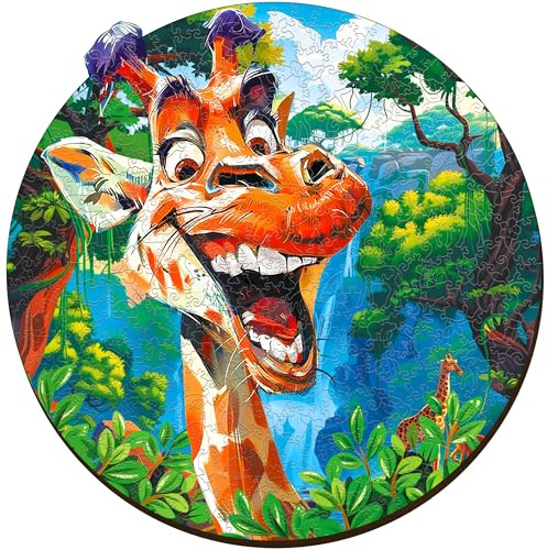 ESC WELT Holzpuzzle Giraffe 200 Teile - Anspruchsvolles Denkspiel für Kinder & Erwachsene - Umweltfreundliches & Unterhaltsames Lernspielzeug - Herausforderndes Spiel - Denkspiel aus Holz