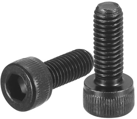 QUARKZMAN M5-0,8x14 Bulloni a Testa Esagonale 50pz Vite Brugola in Acciaio al Carbonio Grado 12,9 Elementi Fissaggio in Ossido Nero a Filettatura Completa per Macchina