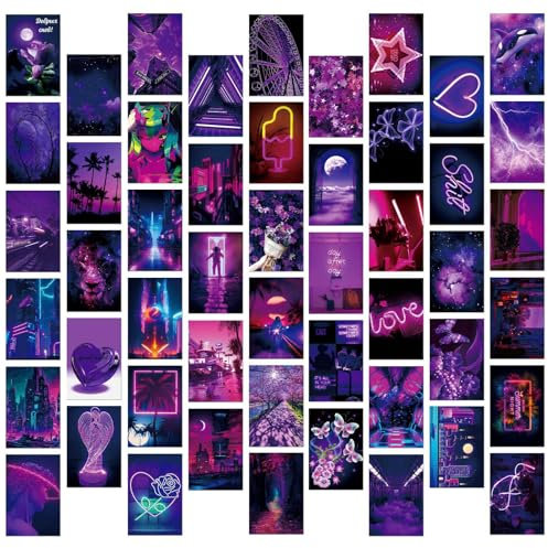 Bailinks 50 Stück Wandcollagen-Poster-Set, ästhetische Bildersammlung für Wanddekoration, perfekte Raumdekoration für Schlafzimmer und Wohnheim, ideal für Teenager-Mädchen und Jungen (Stil03)