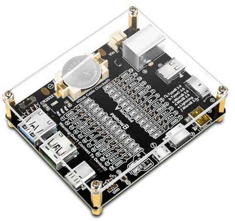 Heemol Comprobador de cable USB, comprobador de cables de datos, placa de prueba para cable USB C/A Micro USB rápido, organización rápida de cables desordenados mediante pruebas de LED