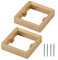 HpLive Pack of 2 Square Spacers for Light Switch, Single Socket Spacer, 1 Gang Square Spacer Box Frame with Screws for Single Light Switch Cover Plates, 0.78 in/20 mm (Gold)