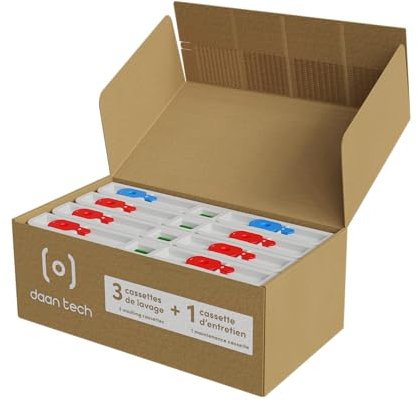 Pack cassettes compilation lavage et entretien (3 cassettes de lavage + 1 cassette d'entretien)