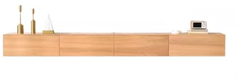 LFONDIGE Mueble de TV de Pared, Original, Color Madera, suspendido, para Sala de Estar, Consola Multimedia (200 x 24 x 20 cm)