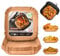 KitchenBoss Papel Para Freidora de Aire 100 Piezas: Papel Air Fryer Cuadrado 20-24CM, Desechable Antiadherente Impermeable a Prueba de Aceite Para 5-8L Freidora, Horno, Microondas
