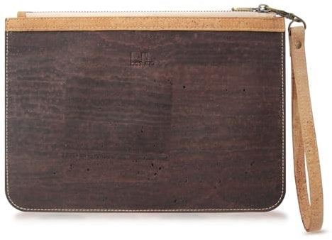 boshiho Kosmetiktasche Kork Klein - Vegan Schminktasche Taschenorganizer,Organizer schminke,Make Up Tasche für Damen,Reisen,Shopping(Braun)