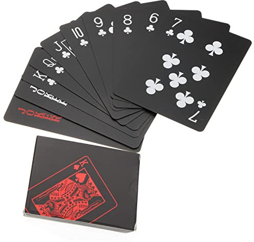 WESIEVYA Spielkarten Aus Robustem Kunststoff 2 Boxen Für Party Und Pokerspiele Mit Klassischem Musterdesign Und Praktischer Größe