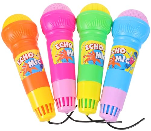 IMIKEYA 4pcs Lightweight Echo Microphone for for Boys for Stage Performance Fun Activities Ideas