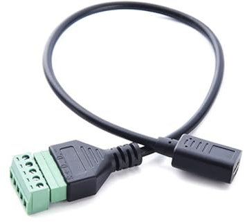 Whltzf Elektronisches Kabel Typ C USB Buchse Auf 5-polige Schraubklemmen Anschlusskabel Für Effiziente Installation Ohne Löten USB Stecker