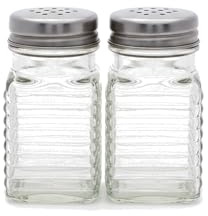 Glass Salt Pepper Shakers Spice Holder Set Clear Spice Dispenser Bottles with Stainless Steel Lid Refillable Pots Small Seasoning Jars for Kitchen Dining Table Restaurant and Party Use 4x4x9 cm(2pc)
