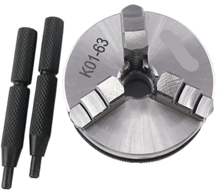K01-63 63mm 2.5 Mandrino for TORNIO Mandrino a tre griffe manuale Mini autocentrante con attacco filettato for strumento di precisione CNC