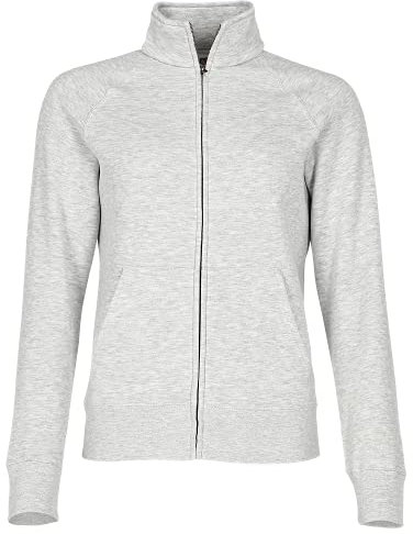 Fruit of the Loom - Lady-Fit Sweat Jacket - Modell 2013 / Heather Grey, M M,Heather Grey
