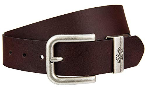 s.Oliver RED LABEL Herren Breiter Ledergürtel mocca 85