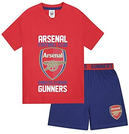 Arsenal FC Official Football Gift Boys Kids Pyjamas Red 8-9 Years