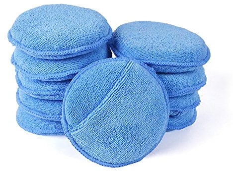Applikator Pads,AutoCare Auto Polierschwämme mit Fingertasche Microfaser Wachs Applikator für Wachse, Polituren, Lackreiniger (Blau, 5 Zoll, 10er-Pack)