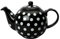 London Pottery Globe 4 Cup Teapot Black with White Spots