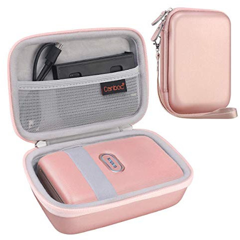 Canboc Coque Rigide pour Fuji instax Mini Link 2 / imprimante Smartphone instax Mini Link/Appareil Photo instantané Fuji instax Mini Evo, Or Rose