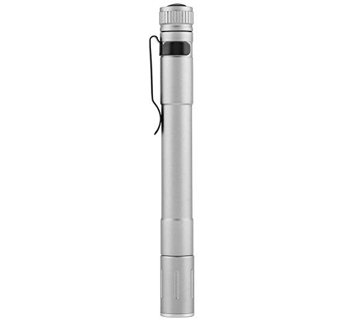 Infirmière Portative d'Alliage d'Aluminium de Lampe-Torche de Poche du Stylo LED a Mené le Penlight Médical pour le Docteur, Réparation, Camping en Plein Air, Urgence(Silver)