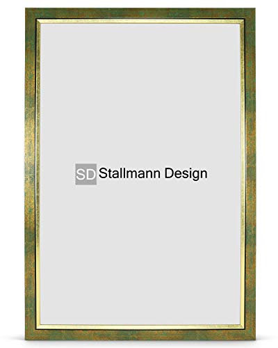 Stallmann Design 'My Frames' Bilderrahmen 50 x 100 cm | Farbe: Gold gewischt | nostalgischer Retro Rahmen - kombiniert Used-Look mit modernem Flair