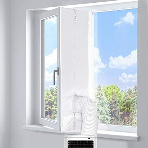 Fensterabdichtung für mobile Klimageräte 300cm, Klimaanlagen, Wäschetrockner, Ablufttrockner | Hot Air Stop zum Anbringen an Fenster, Dachfenster, Flügelfenster