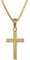 trendor Kreuz-Anhänger Gold 333 8 Kt. + Goldplattierte Silber-Halskette 75274-45 45 cm