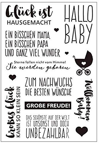Xurgm Silikonstempel Set Deutsch - Clear Stamps -Silikon Stempel - Prägung Stempel - DIY Dekoration Stanzen - Stempel Silikon - DIY Stamp - Stempel Prägung