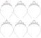 Krone Prinzessin Mädchen, 6 Stück Madchen Strass Krone, Prinzessin Tiara Krone, Herzform Mädchen Kristall Tiara Strass Hochzeit Krone Braut Stirnband für Geburtstag, Hochzeit, Party