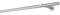 ondeco Gardinenstange auf Maß Innenlauf 20mm Match 1-lauf Vorhangstange Wandträger 12cm Stilgarnitur Gleiter für Vorhänge Edelstahl-Optik 390cm