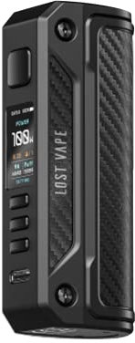 Lost Vape Thelema Solo Box Mod Akkuträger e Zigarette, mit maximal 100 Watt Leistung, Farbe Black/carbon fiber, ohne Nikotin