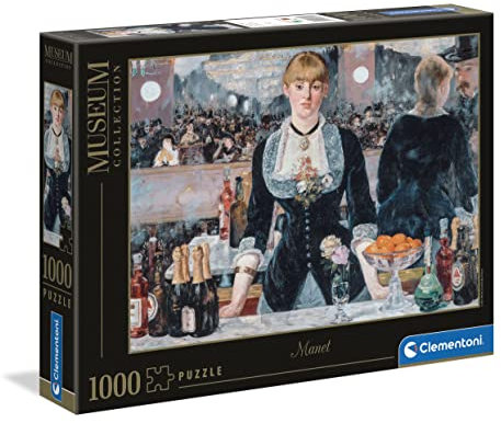 Clementoni - 39661 - Museum Collection Puzzle - Bar Folie Bergers - Puzzle 1000 Teile für Erwachsene und Kinder ab 10 Jahre, herausforderndes Geschicklichkeitsspiel für die ganze Familie