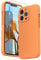 SURPHY Liquid Silicone Case for iPhone 13 Pro Case, Individual Protection for Each Lens Shockproof Rubber Full Body Thickened Design for iPhone 13 Pro 6.1 inch 2021, Marigold Orange